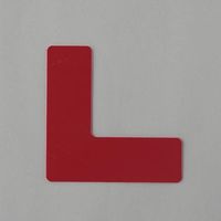 エスコ L型 マーカー(高耐久/赤/2枚) EA944SJ-103 1セット(20枚:2枚×10パック)（直送品）