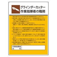 エスコ 600x450mm 職務表示板(グラインダーカッター作業~) EA983BX-21 1セット(2枚)（直送品）