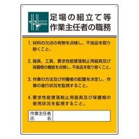 エスコ 600x450mm職務表示板(足場の組立て等作業~ EA983BX-17 1セット(2枚)（直送品）