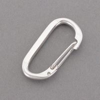 エスコ 52.5x30.0mm D型カラビナ(ステンレス製) EA638JG-57 1セット(10個)（直送品）