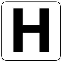 エスコ 100x100mm アルファベット表示ステッカー[H](1枚) EA983CW-138 1セット(40枚)（直送品）