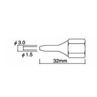 エスコ [EA305HFー2用] φ1.5x32mm 替ノズル EA305HF-25 1セット(10個)（直送品）