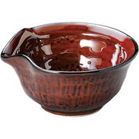 陶里 小付 アメ釉丸片口小付 (8個入) tri-300115804（直送品）