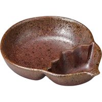 陶里 松花堂 あずき釉ナス型仕切鉢 (4個入) tri-300118938（直送品）