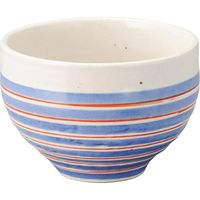 陶里 いっぷく碗 手描 駒筋 青一服碗 (4個入) tri-300150011（直送品）