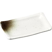 陶里 のり皿 吹き白長角のり皿（小） (8個入) tri-300534329（直送品）