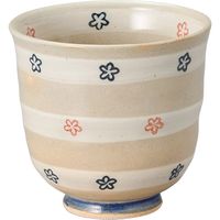 陶里 湯呑茶碗 はなはな青湯呑（大） (4個入) tri-300545509（直送品）