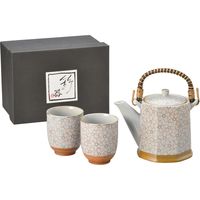 陶里 ポット こぼれ桜（赤）八角土瓶茶器1：2 (1個入) tri-300787005（直送品）