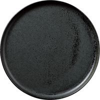 陶里 大皿 テール8.5丸浅口切立皿 黒滴 (1個入) tri-301005106（直送品）