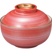 陶里 煮物碗 赤釉銀彩刷毛煮物碗 (1個入) tri-301119511（直送品）