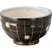 陶里 多用碗 黒丸十草丸碗 (5個入) tri-301250017（直送品）