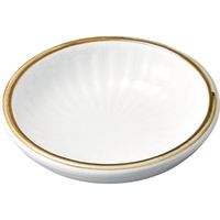 陶里 小皿 茶渕トビカンナ3.5丸皿 (7個入) tri-301534821（直送品）