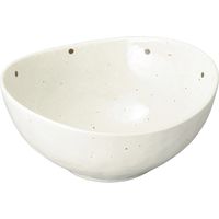 陶里 小鉢 粉引ドット楕円4.0鉢 (7個入) tri-301638216（直送品）