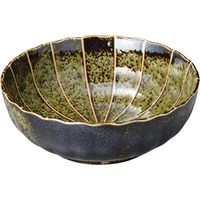 陶里 小鉢 十草 （深緑）菊型3.5鉢 (9個入) tri-301638218（直送品）