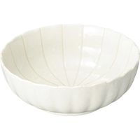 陶里 中鉢 十草 （粉引）菊型5.5鉢 (5個入) tri-301638223（直送品）