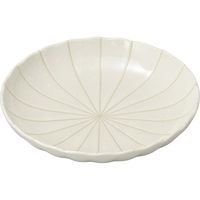陶里 小皿 十草 （粉引）菊型3.5皿 (9個入) tri-301638853（直送品）
