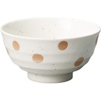陶里 多用丼 白結晶ドット5.5多用丼 (5個入) tri-301648519（直送品）