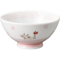 陶里 子供茶碗 リボン猫ＰＫ茶碗 (7個入) tri-301651322（直送品）