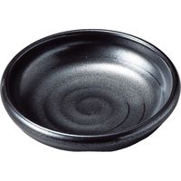 陶里 小皿 つや黒小皿 (11個入) tri-302035012（直送品）