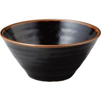 陶里 そば丼 ゆず天目水輪6.5麺鉢 (3個入) tri-302450307（直送品）