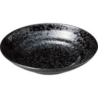 陶里 麺皿 銀彩黒玉渕7.5麺皿 (4個入) tri-302452225（直送品）
