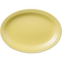 陶里 楕円皿 ドットカラー オーバルプレート 大イエロー (3個入) tri-302503018（直送品）
