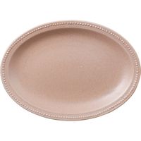 陶里 楕円皿 ドットカラー オーバルプレート 大ピンク (3個入) tri-302503019（直送品）