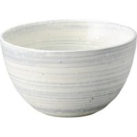 陶里 丼 うず粉引グレー4.0深鉢 (9個入) tri-302749731（直送品）