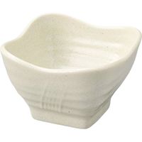 陶里 小鉢 粉雪釉3.5角小鉢 (8個入) tri-303015102（直送品）