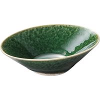 陶里 小鉢 練り抹茶石目型楕円豆鉢 (9個入) tri-303115522（直送品）