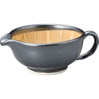 陶里 汁次（小） 黒釉ドレッシング鉢（小） (4個入) tri-303242827（直送品）
