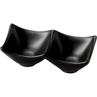 陶里 仕切皿 アーバンミニ角鉢2Ｐ／ＢＫ (4個入) tri-303371312（直送品）