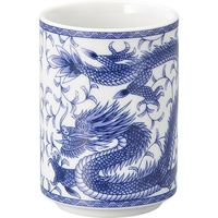 陶里 寿司湯呑 24白寿司湯呑 龍 (6個入) tri-303844407（直送品）