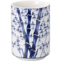 陶里 寿司湯呑 24白寿司湯呑 竹林 (6個入) tri-303844408（直送品）