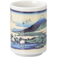 陶里 寿司湯呑 24白寿司湯呑 相州梅澤庄（鶴） (6個入) tri-303844432（直送品）