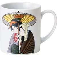 陶里 日本土産 80ｍｍマグ歌麿 雨中相合傘 (6個入) tri-303885945（直送品）