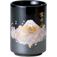 陶里 日本土産 24寿司湯呑伊賀塗分 富士山桜 ＧＯＬＤ (6個入) tri-303886011（直送品）