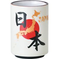 陶里 日本土産 24寿司湯呑黄地 ジャパンマップ (6個入) tri-303886033（直送品）