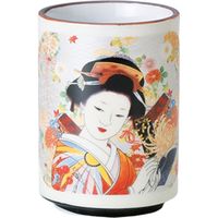 陶里 日本土産 24寿司湯呑黄地 金彩美人 シルバーバック 菊 (6個入) tri-303886039（直送品）