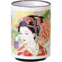 陶里 日本土産 24寿司湯呑黄地 金彩美人 バイオレットバック 手鞠 (6個入) tri-303886040（直送品）