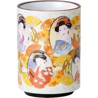 陶里 日本土産 24寿司湯呑黄地 間取美人 (6個入) tri-303886042（直送品）