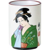 陶里 日本土産 24寿司湯呑黄地 大和美人湯上がり (6個入) tri-303886052（直送品）