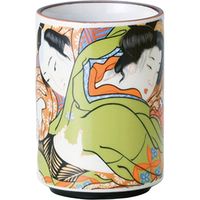 陶里 日本土産 24寿司湯呑黄地 からみ緑着物 (6個入) tri-303886057（直送品）