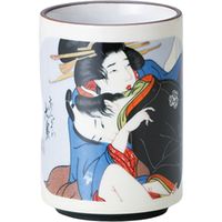 陶里 日本土産 24寿司湯呑黄地 からみ黒羽織 (6個入) tri-303886058（直送品）