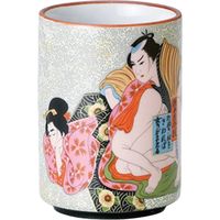 陶里 日本土産 24寿司湯呑黄地 花合戦たぬき寝 (6個入) tri-303886062（直送品）