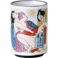 陶里 日本土産 24寿司湯呑黄地 花合戦私いきます (6個入) tri-303886061（直送品）