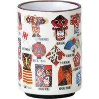 陶里 日本土産 24寿司湯呑黄地 凧 (6個入) tri-303886069（直送品）