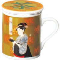 陶里 日本土産 蓋付マグ（茶漉付）茶美人 (3個入) tri-303886113（直送品）