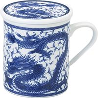 陶里 日本土産 蓋付マグ（茶漉付）ドラゴン (3個入) tri-303886119（直送品）