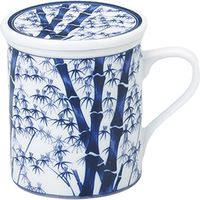 陶里 日本土産 蓋付マグ（茶漉付）竹林 (3個入) tri-303886120（直送品）